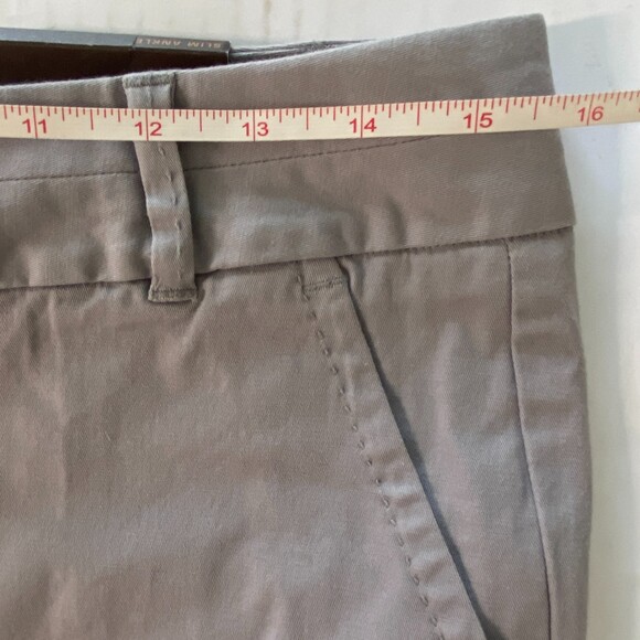 NWT Victor Alfaro Grey Cotton Blend Slim Ankle Pants Lightweight Work Slacks 6 - Picture 8 of 11